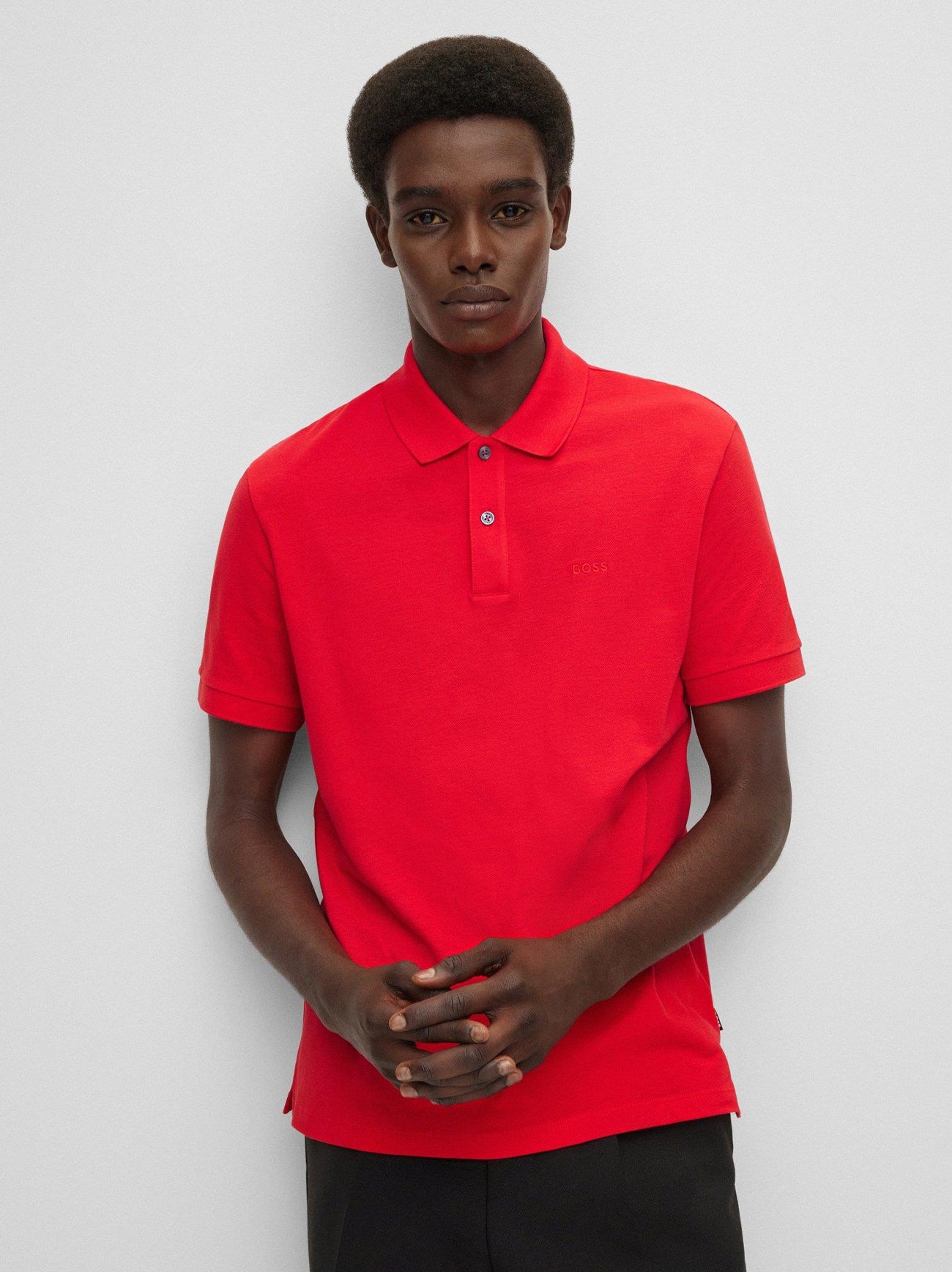 Mens Medium Red Pallas Polo Shirt