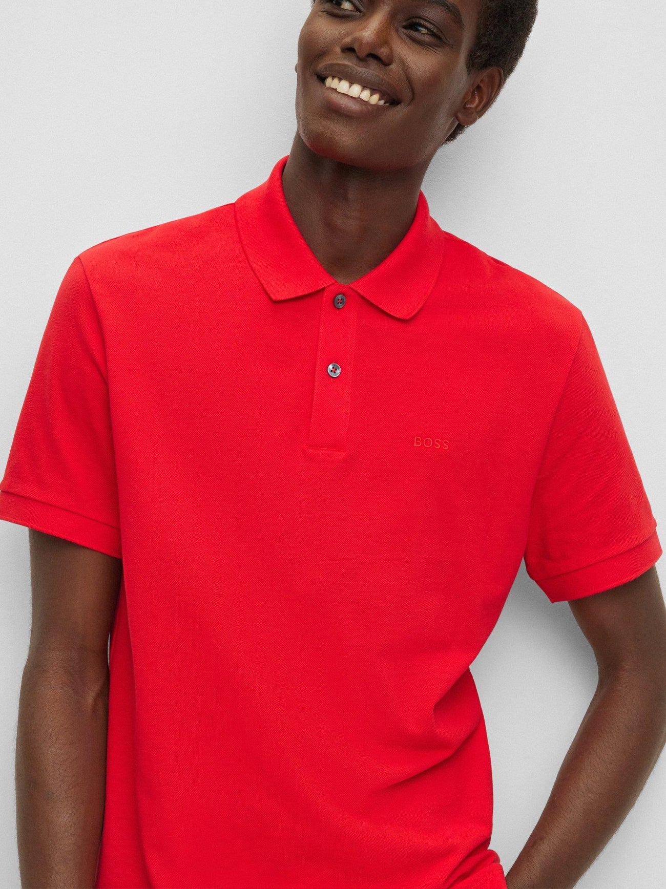 Mens Medium Red Pallas Polo Shirt