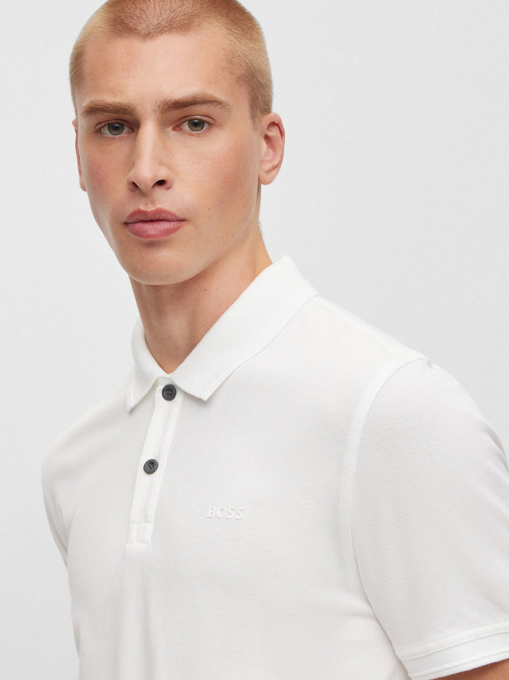 Mens White Prime Polo Shirt