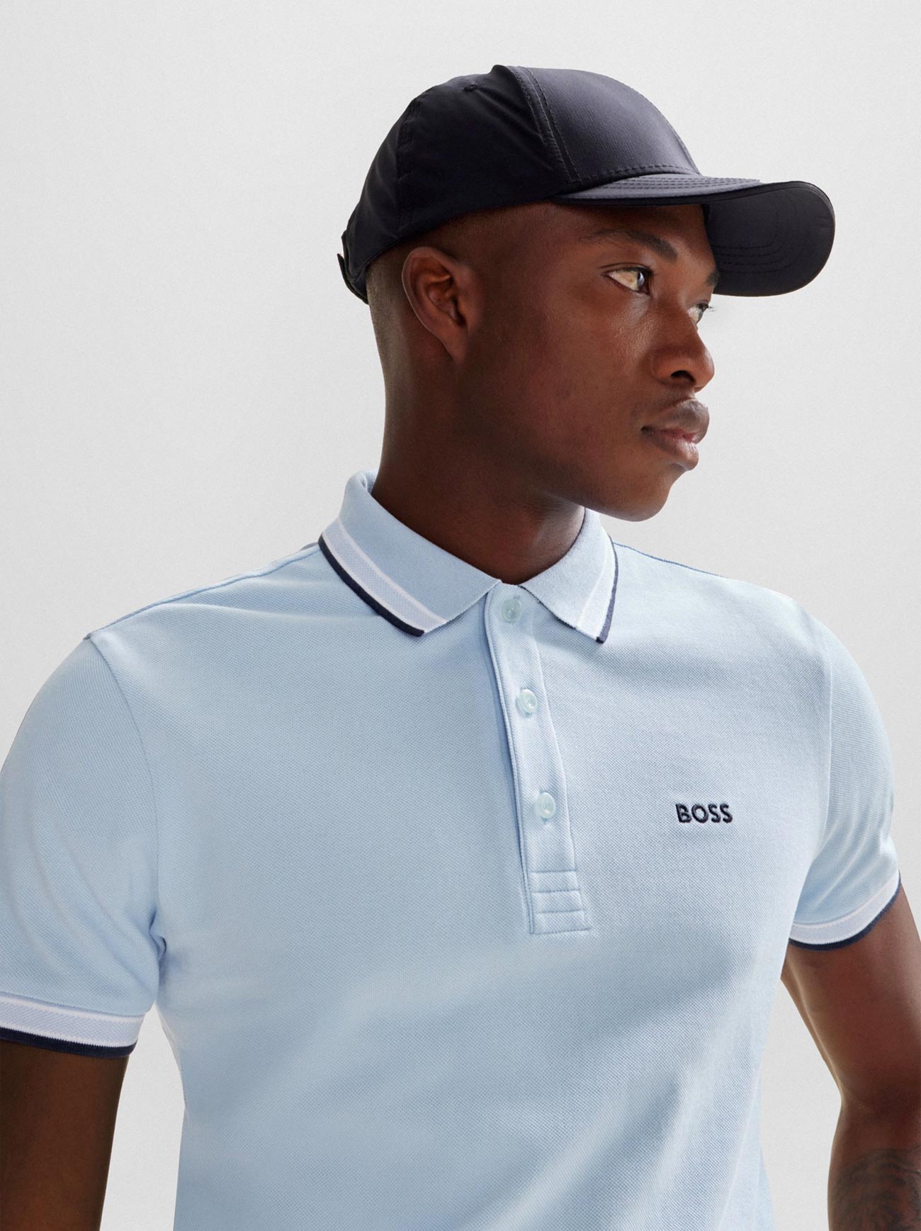 Mens Light Pastel Blue Paddy Polo Shirt