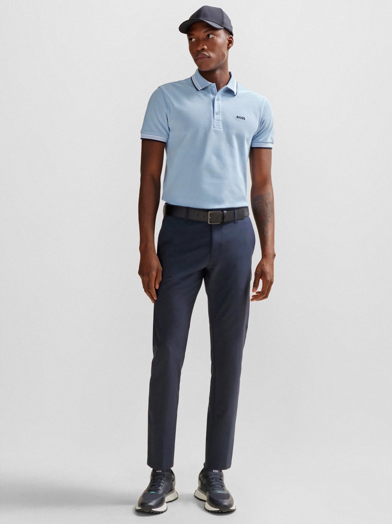 Mens Light Pastel Blue Paddy Polo Shirt