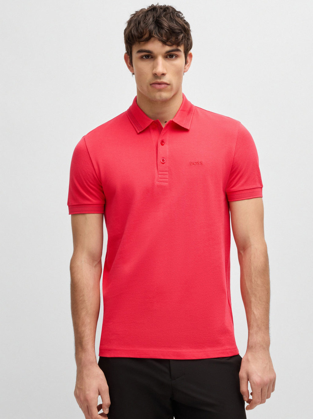 Mens Open Red Paddy Polo Shirt
