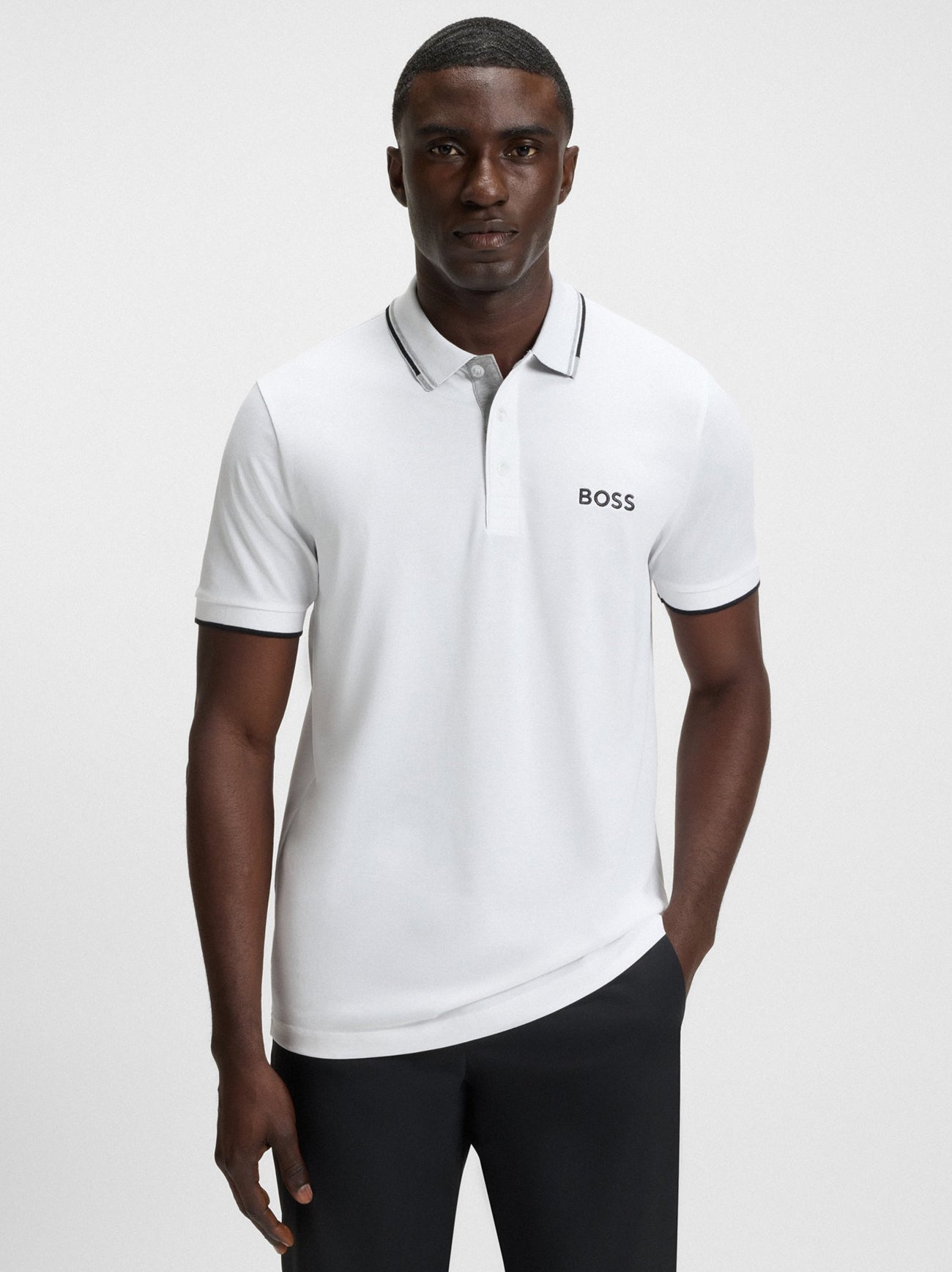 Mens White Paddy Pro Polo Shirt