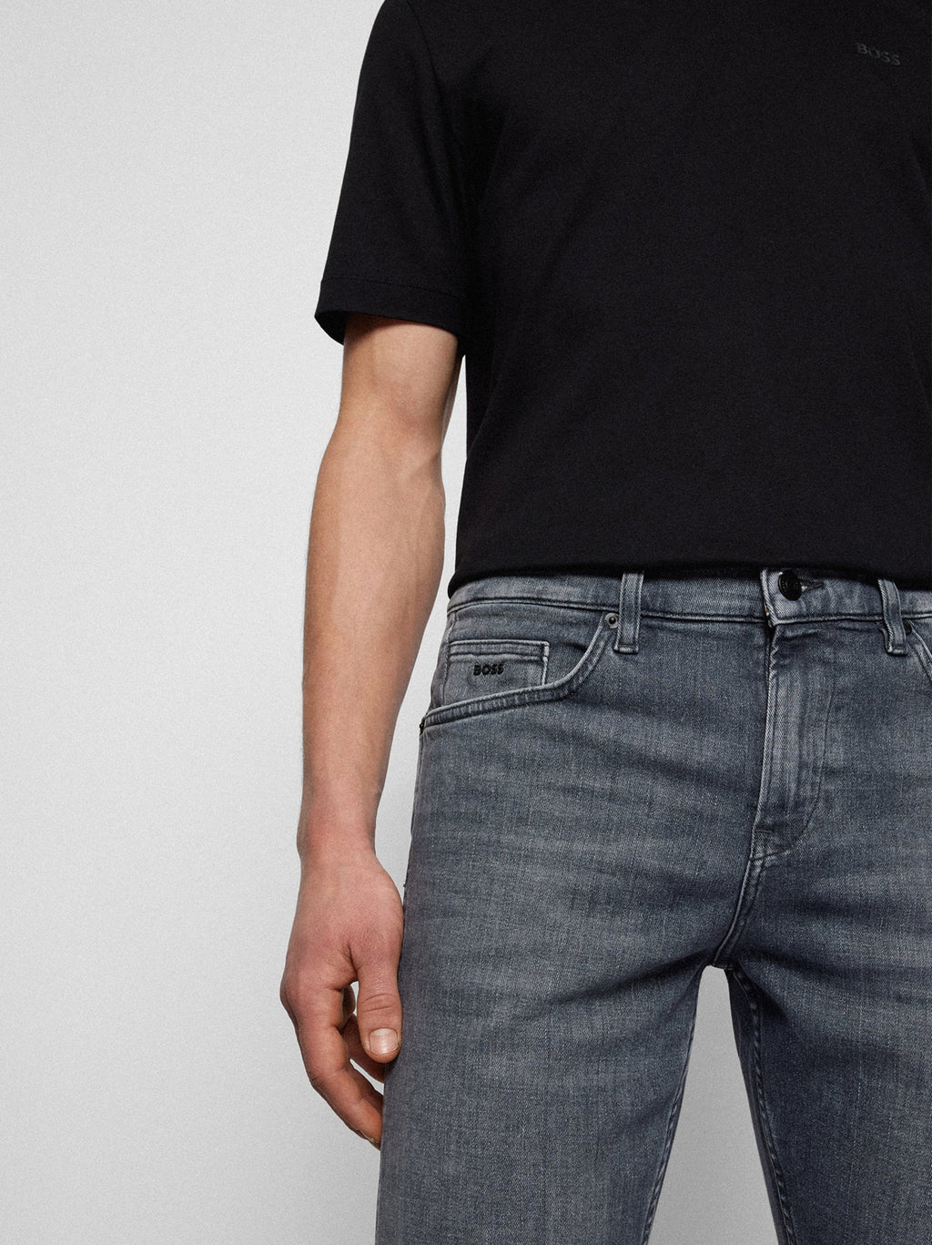 Mens Medium Grey Delaware Slim Fit Jean