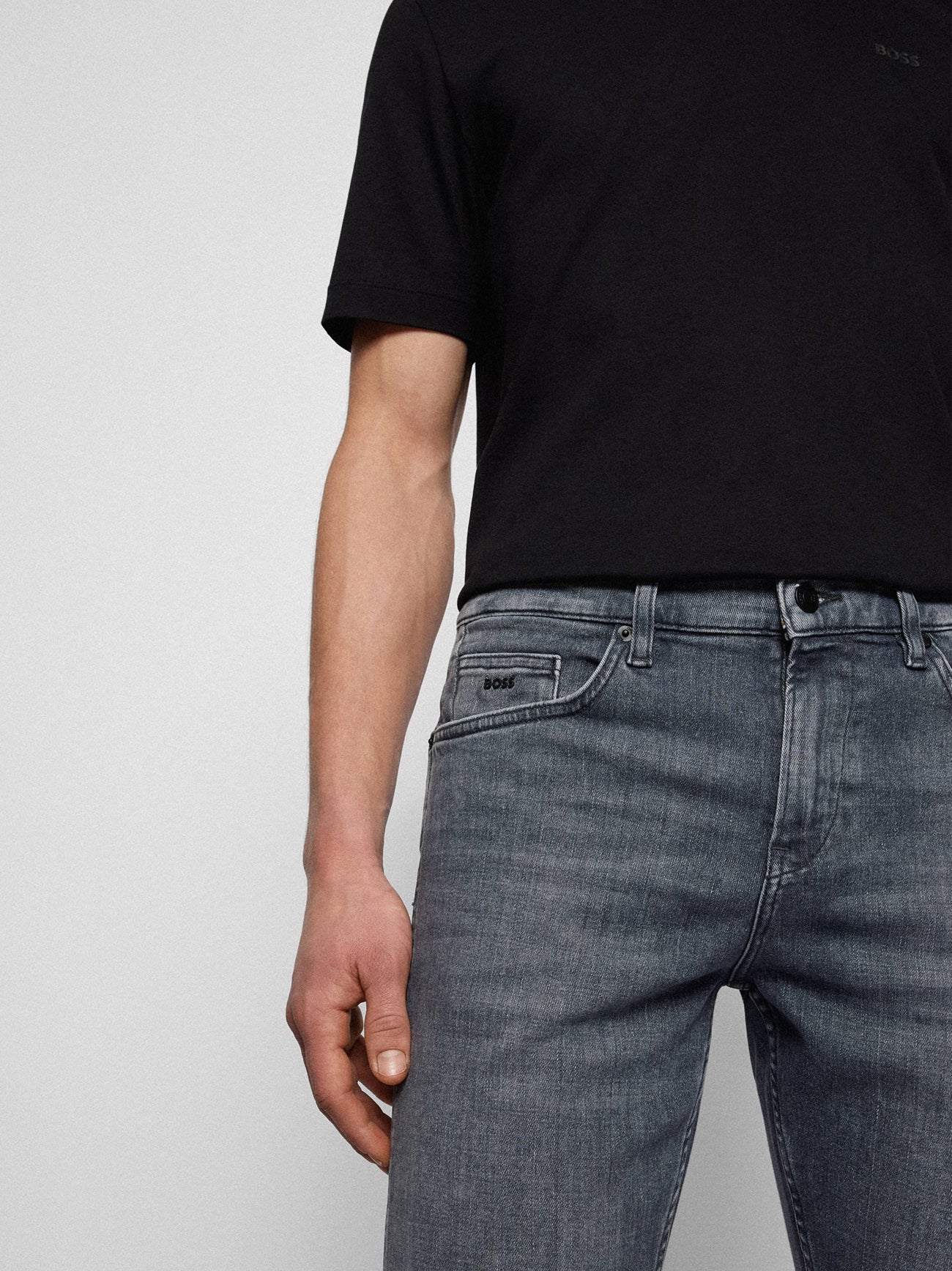 Mens Medium Grey Delaware Slim Fit Jean