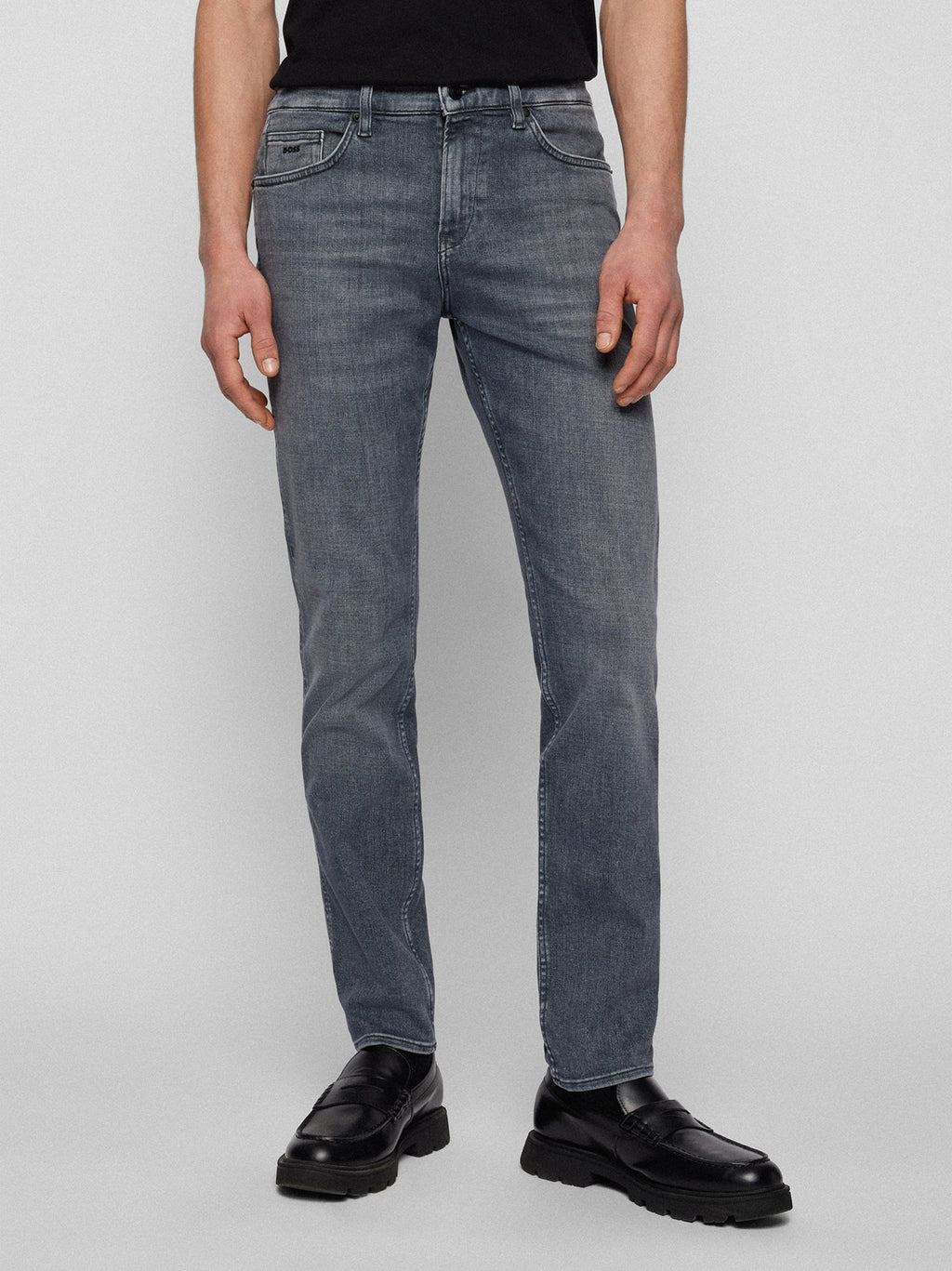 Mens Medium Grey Delaware Slim Fit Jean