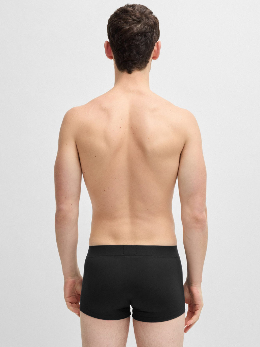 Mens Black 3D Logo Stretch Boxer