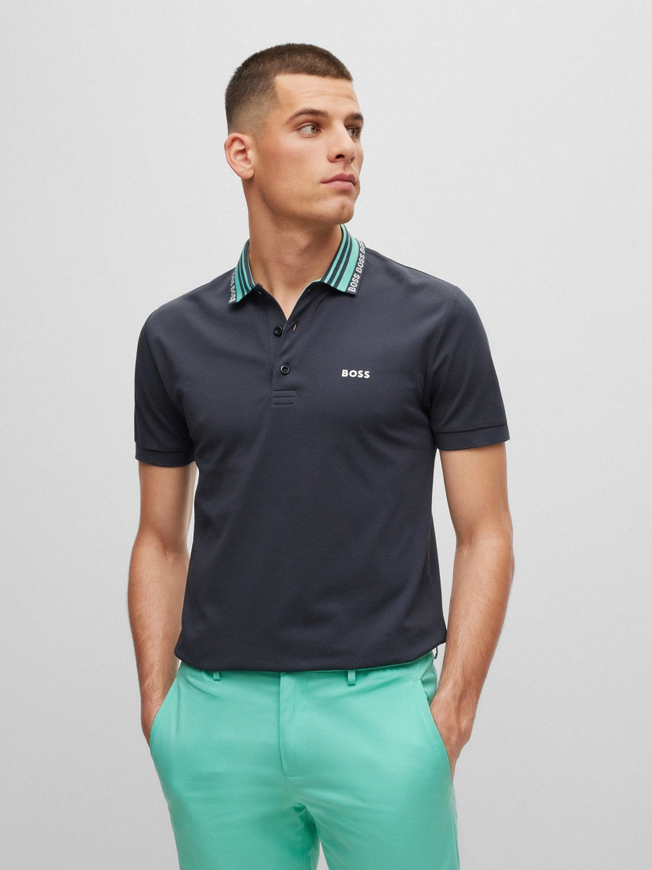 Mens Dark Blue Paule Polo Shirt