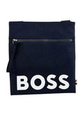 Mens Navy Pixel Large Zip Envelope Bag