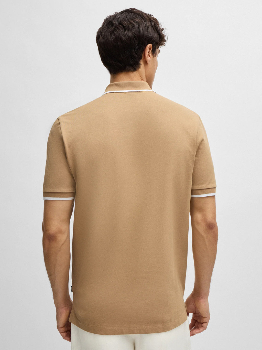 Mens Medium Beige Parlay 190 Polo Shirt