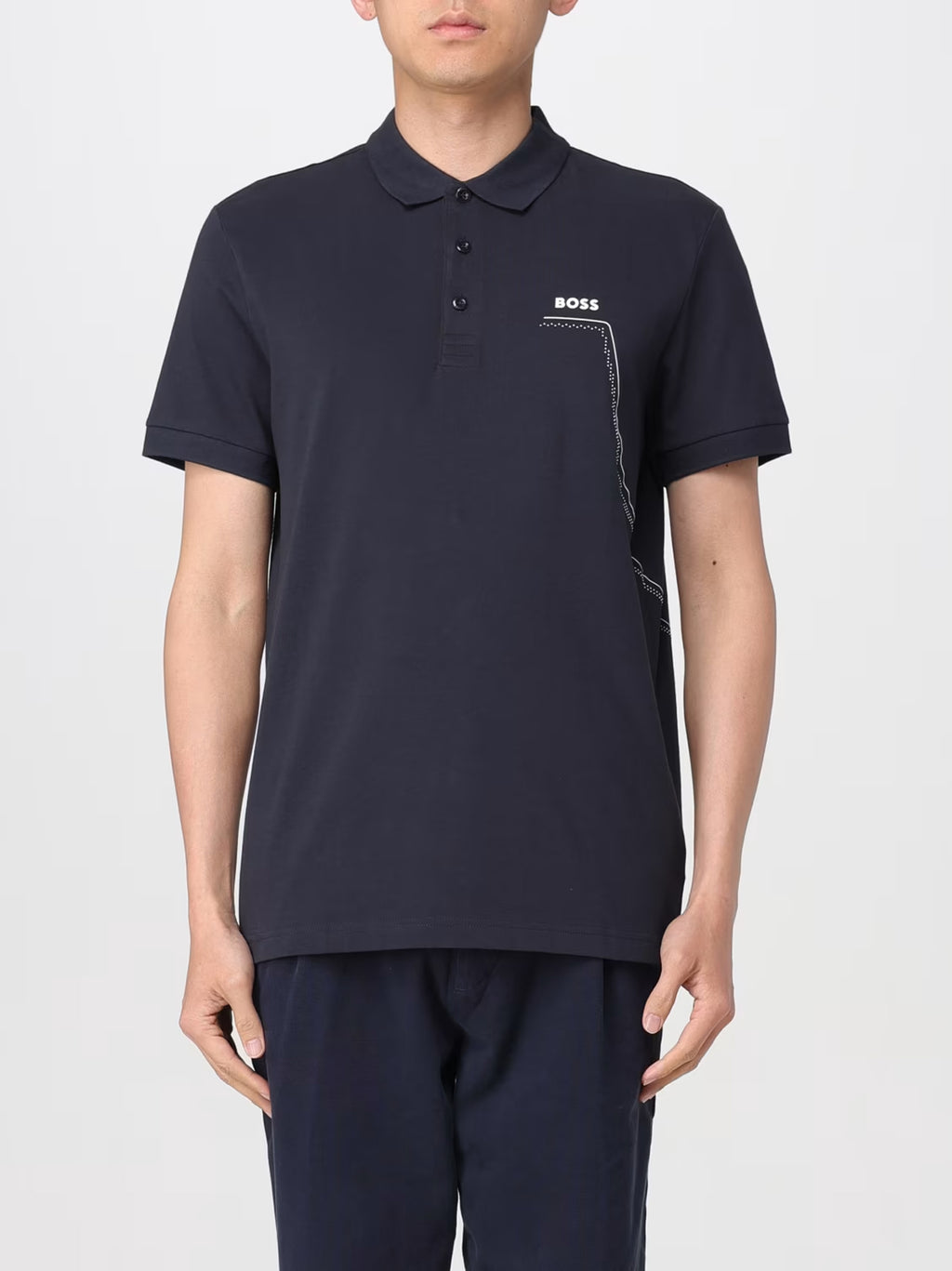 Mens Dark Blue Paddy 3 Polo Shirt