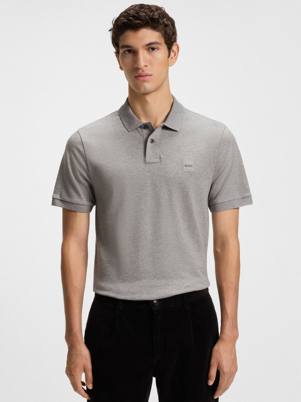 Mens Light Pastel Grey Passenger Polo Shirt