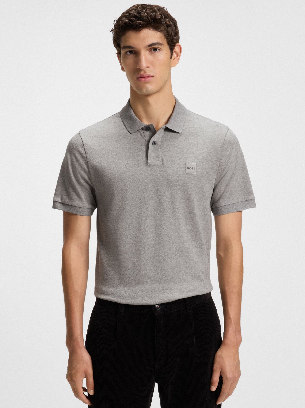 Mens Light Pastel Grey Passenger Polo Shirt
