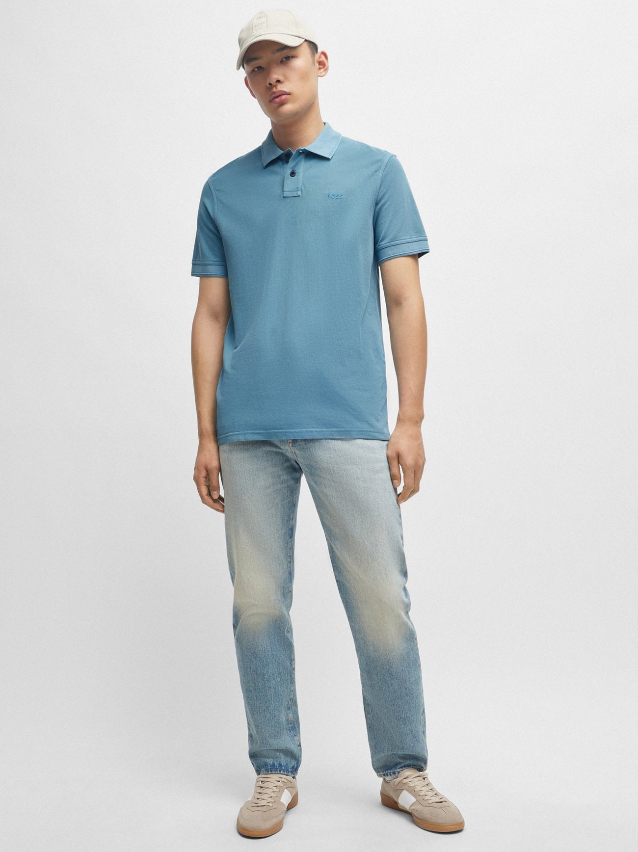 Mens Open Blue Prime Polo Shirt