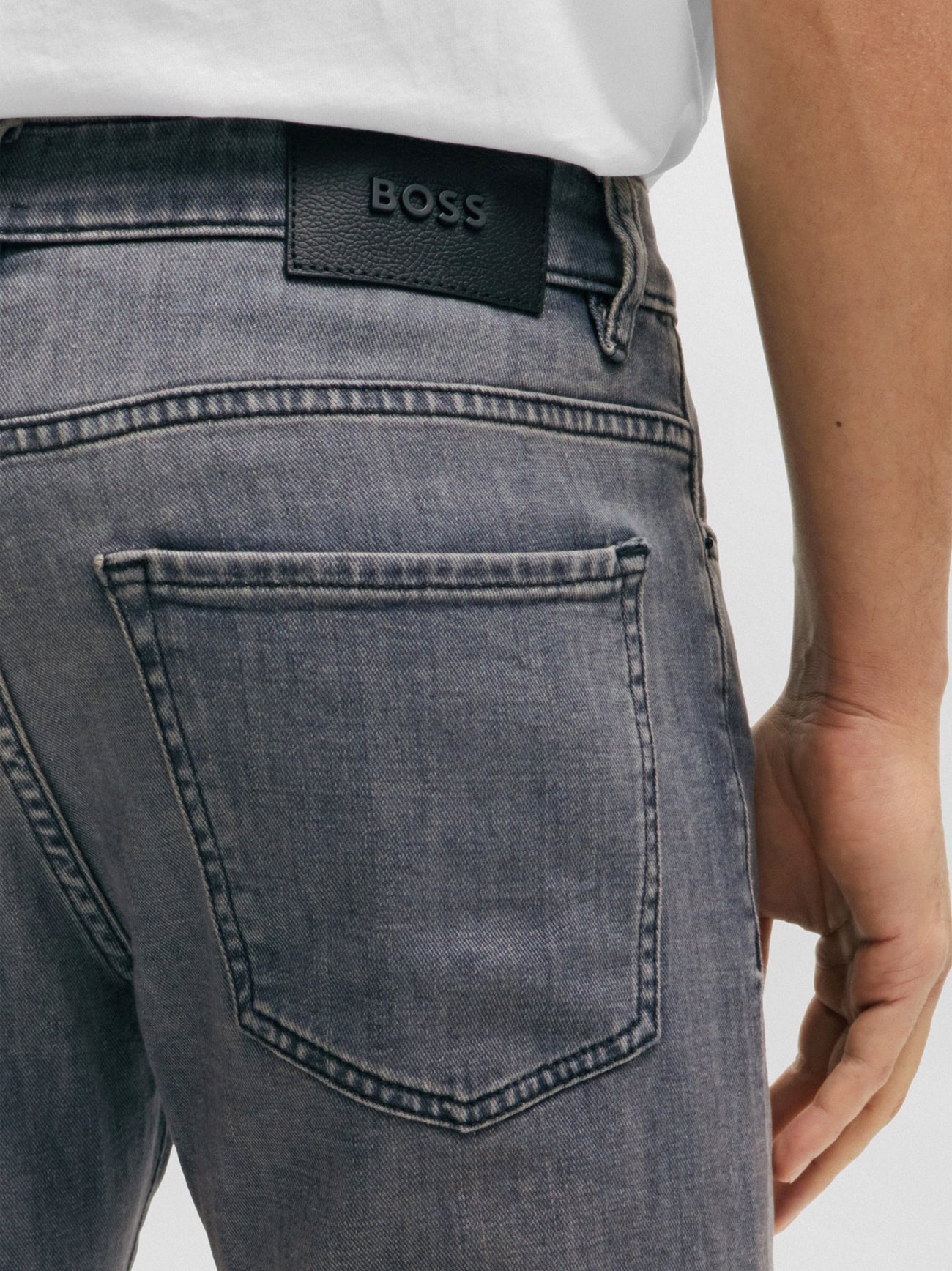 Mens Dark Grey Delaware Slim Fit Jean