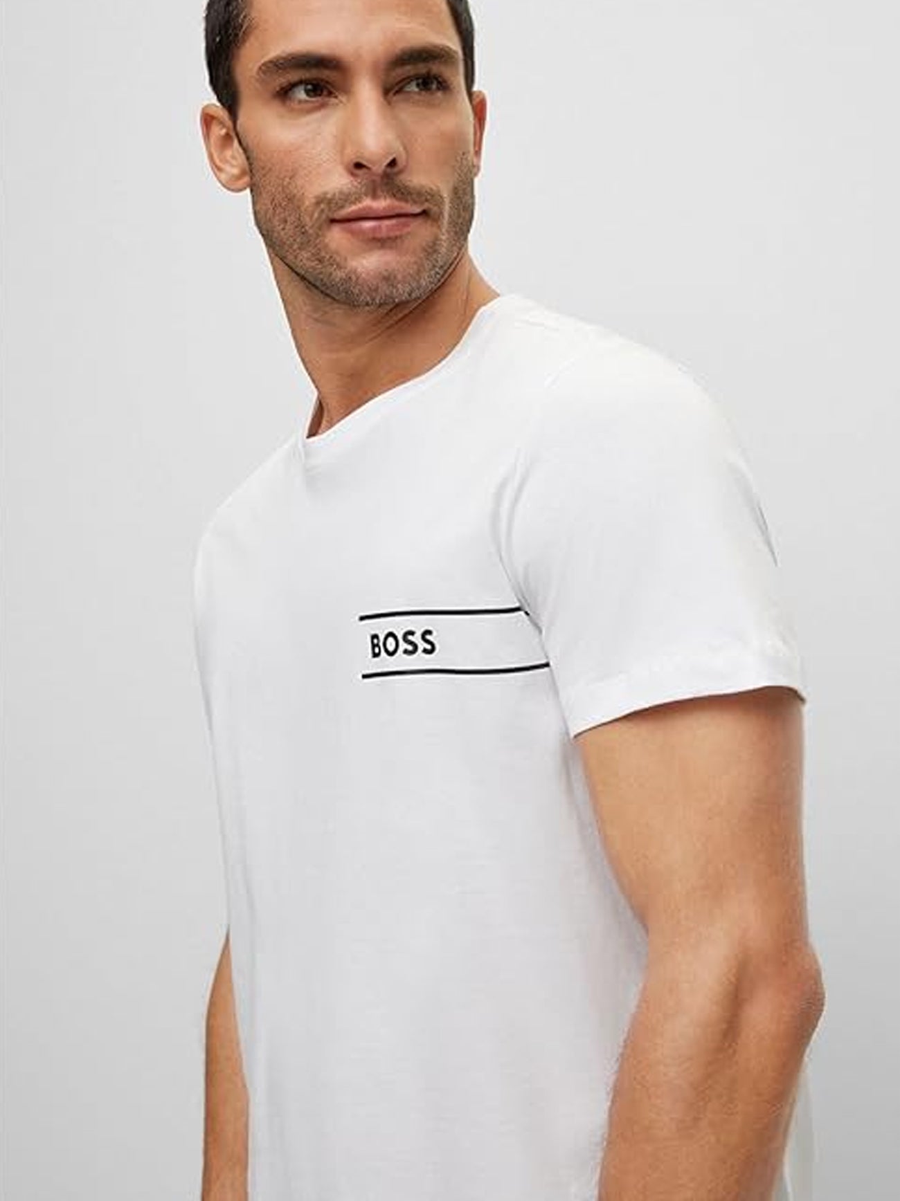 Mens White Crew Neck T-Shirt