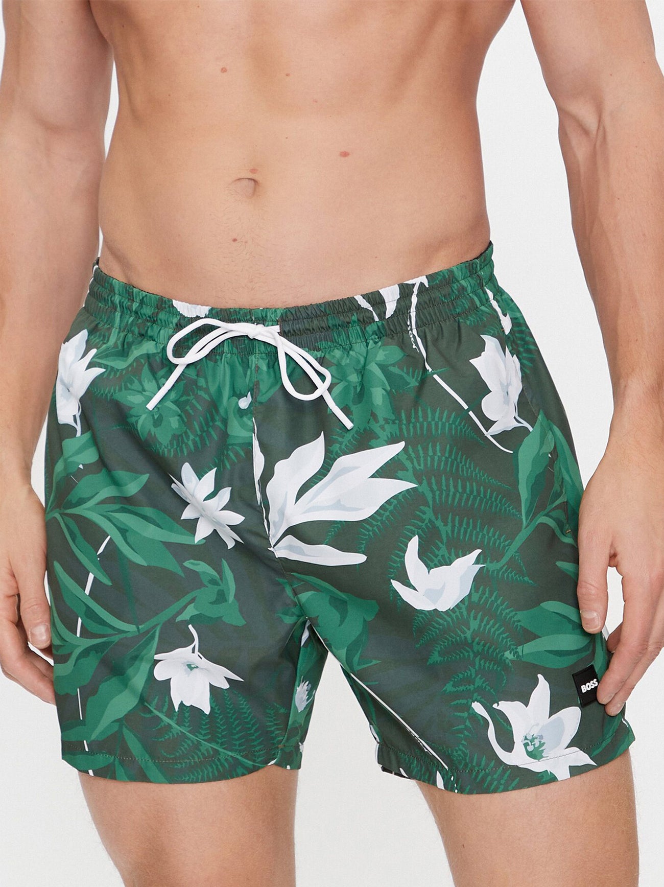 Mens Open Green Piranha Swim Short
