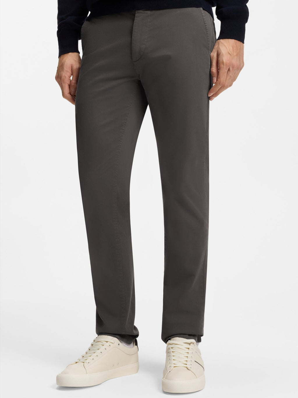 Mens Grey Slim Fit Chino