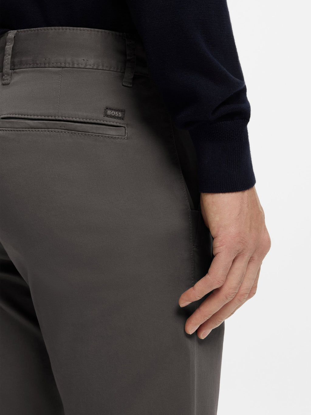 Mens Grey Slim Fit Chino