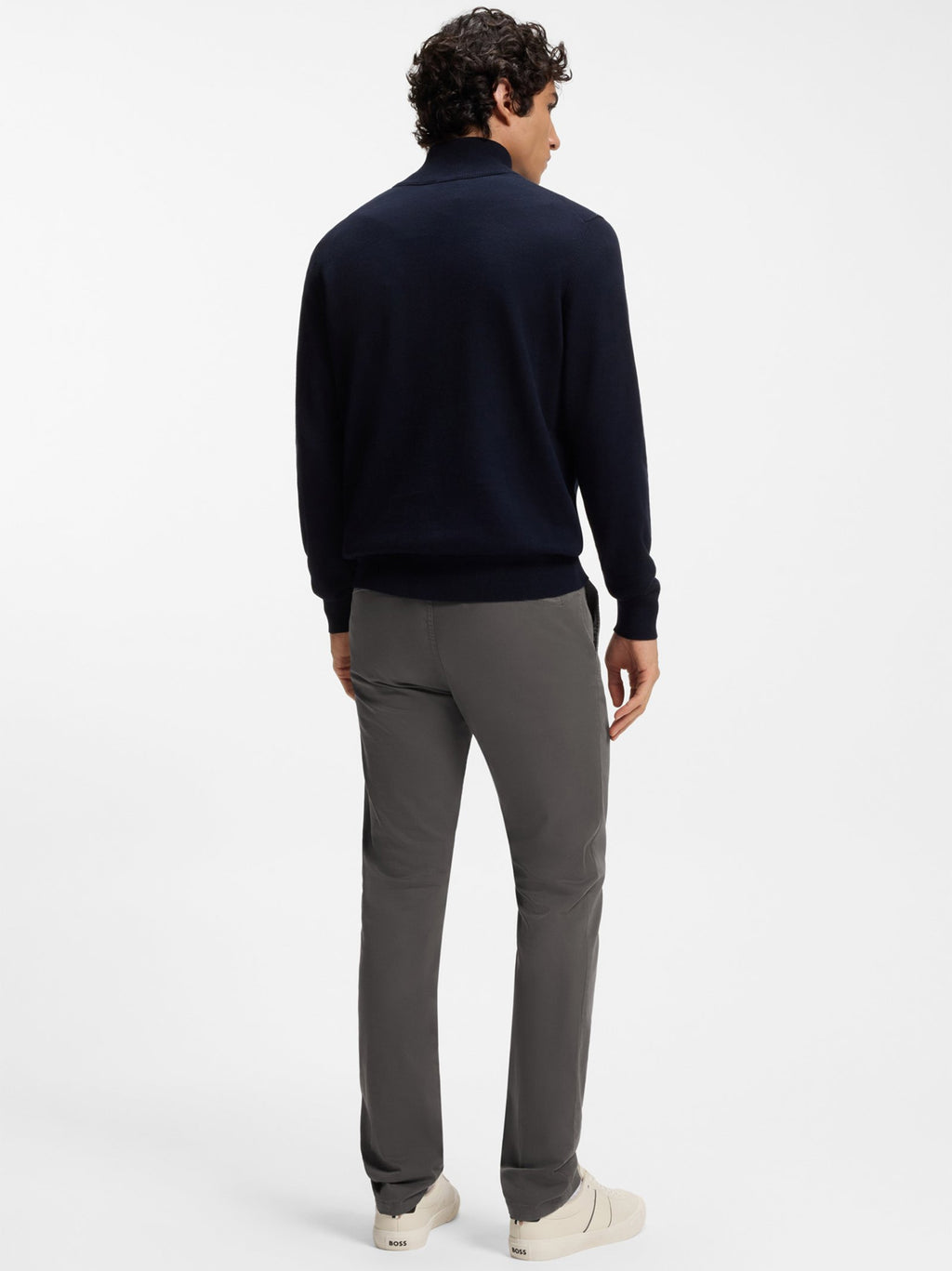 Mens Grey Slim Fit Chino