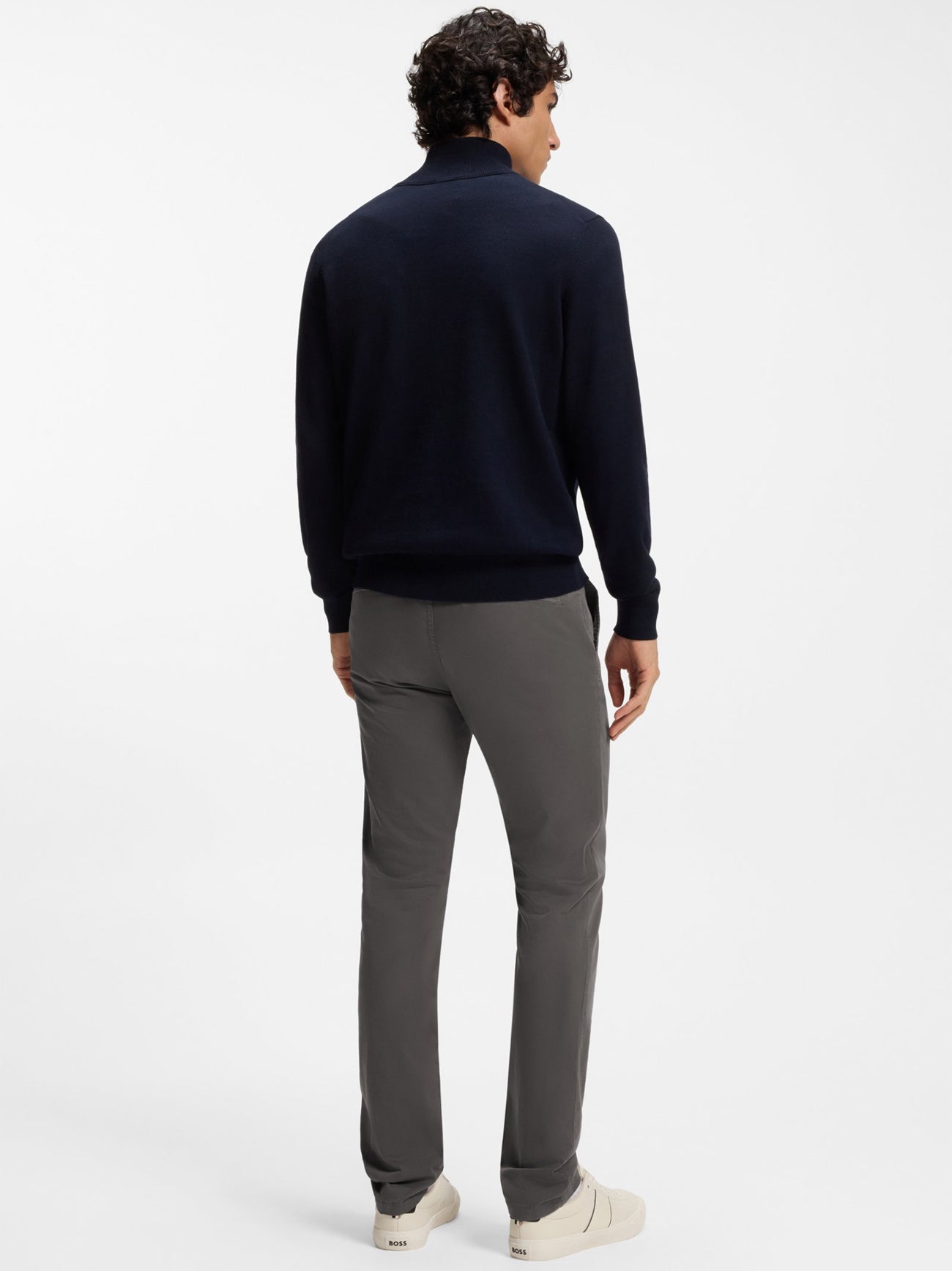Mens Grey Slim Fit Chino