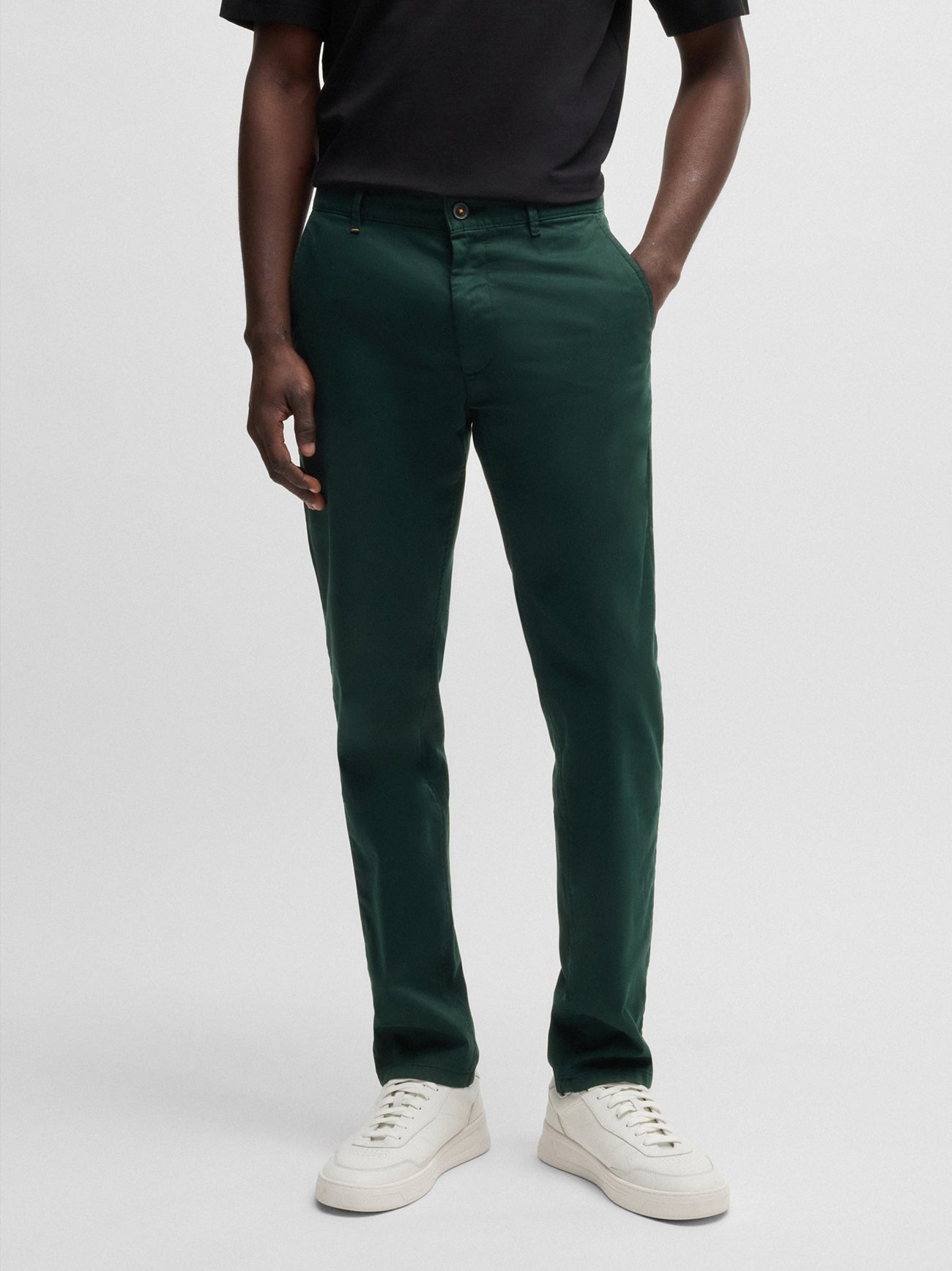 Mens Open Green Slim Fit Chino