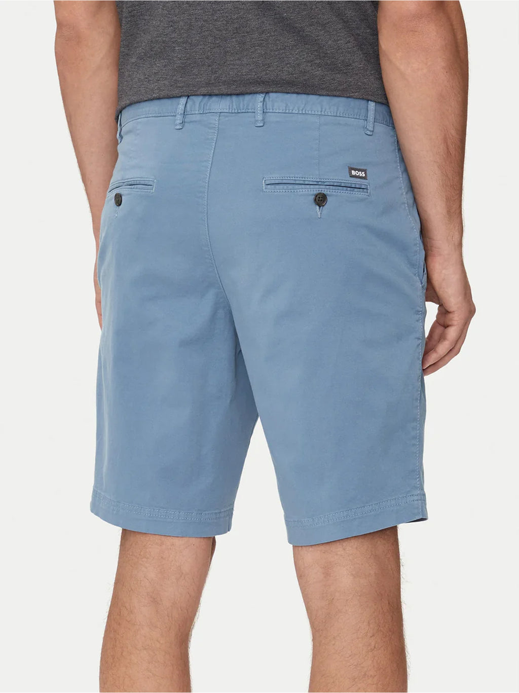 Mens Light Pastel Blue Slim Fit Slice Short