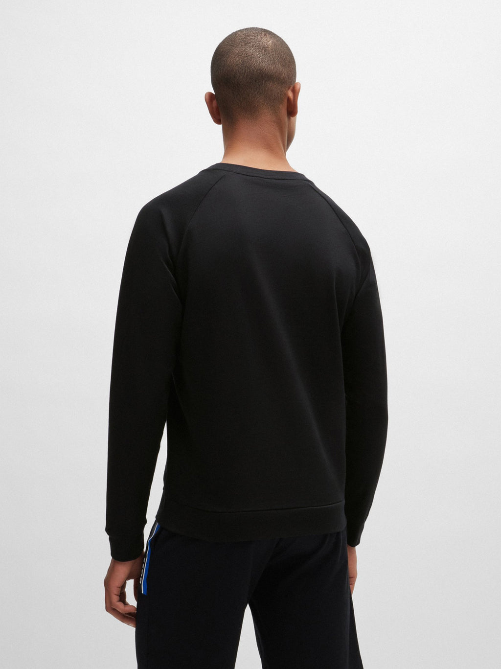 Mens Black Authentic Full Stripe Sweatshirt