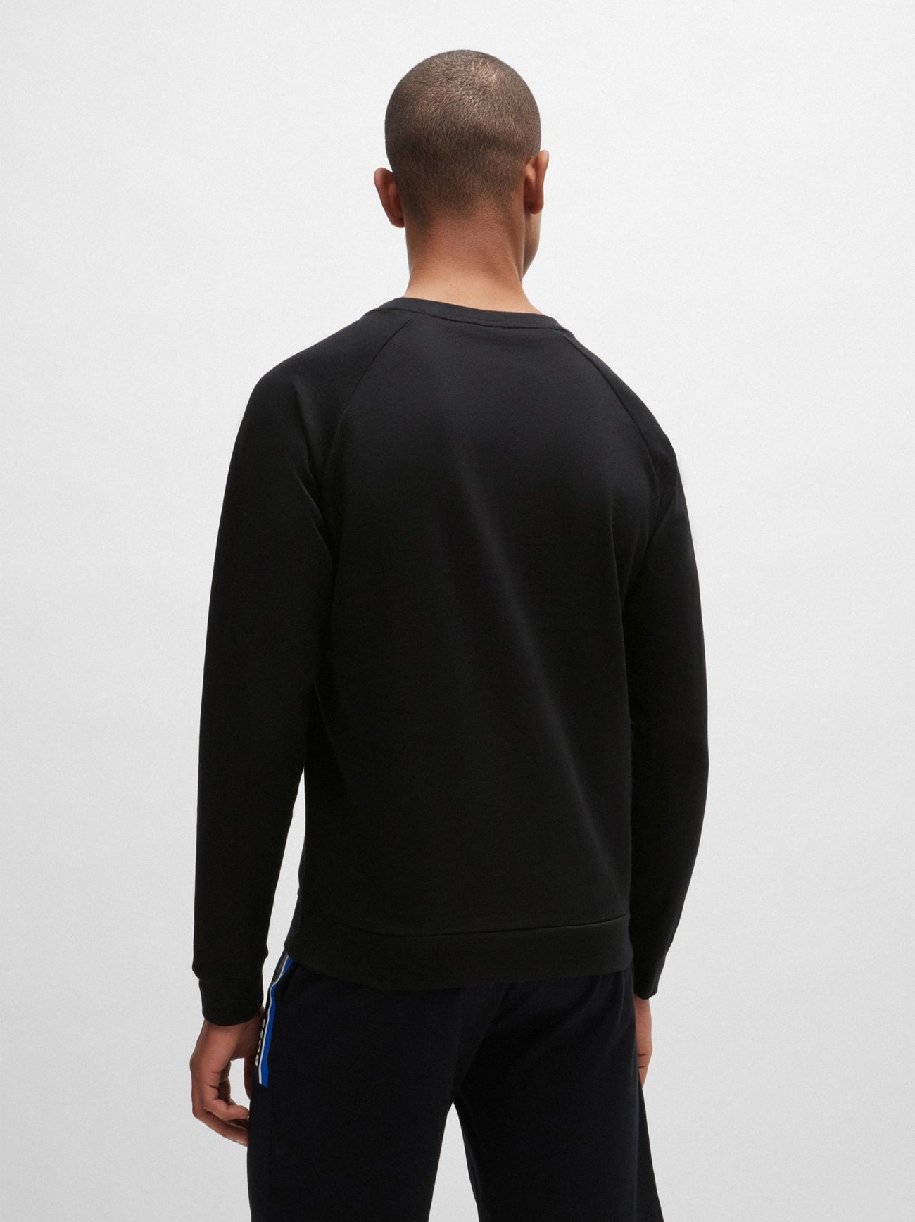 Mens Black Authentic Full Stripe Sweatshirt
