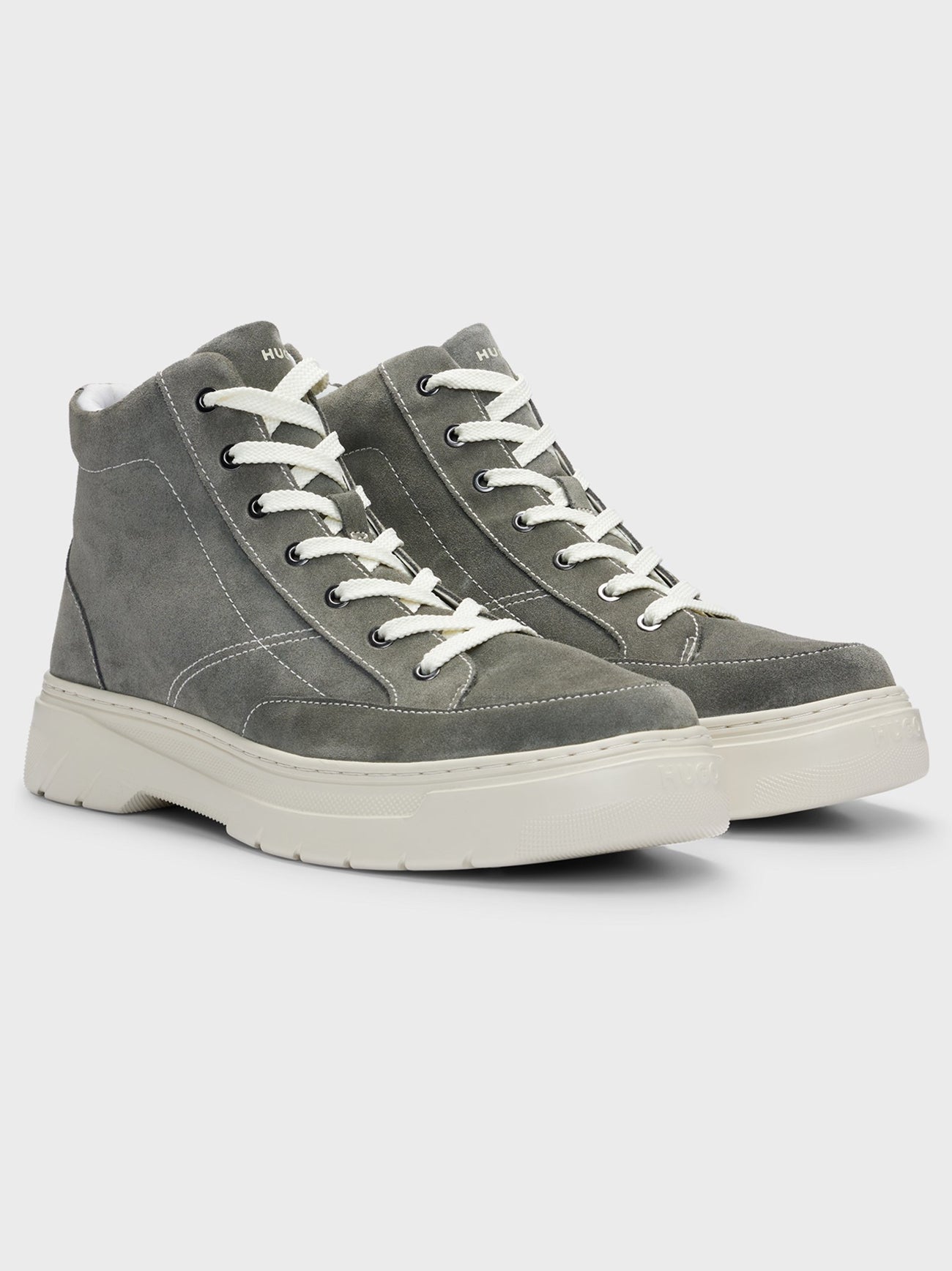 Mens Dark Green Urian Hightop Trainer