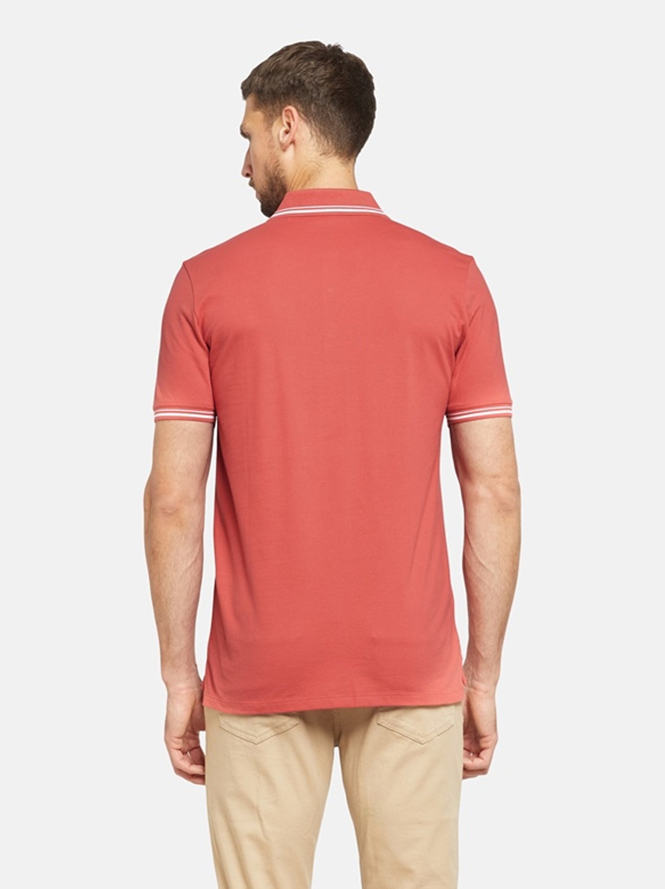 Mens Dark Red Dinoso Polo Shirt