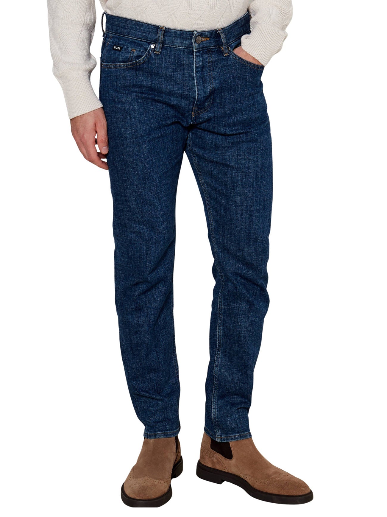 Mens Bright Blue H-Taber Slim Jean