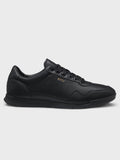Mens Black Titanium Nappa Leather Trainer