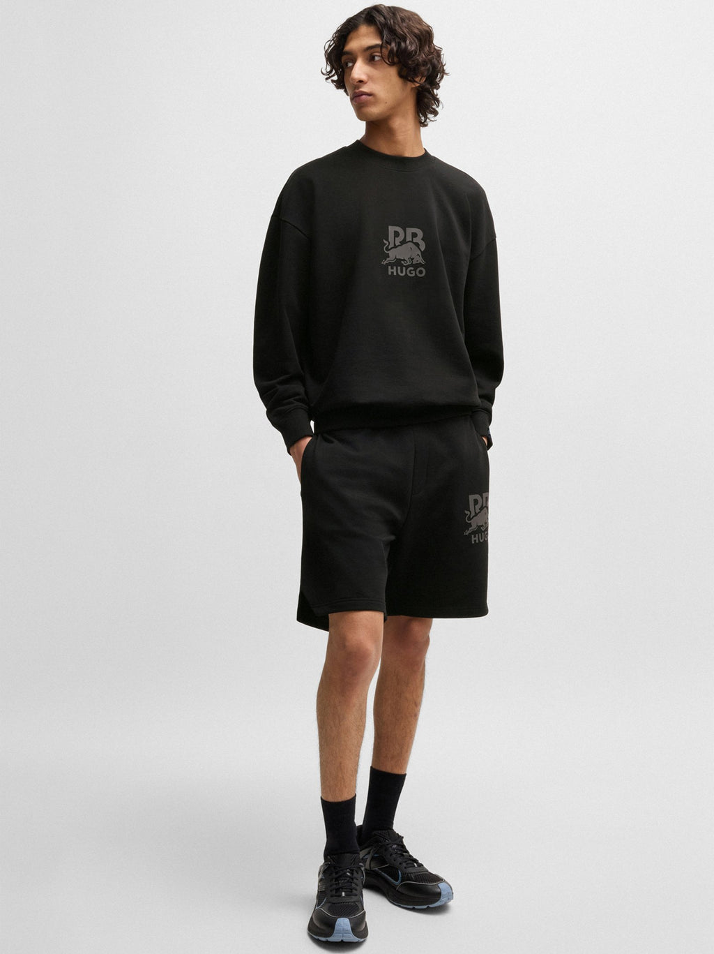 Mens Black Deswick Red Bull Sport Short