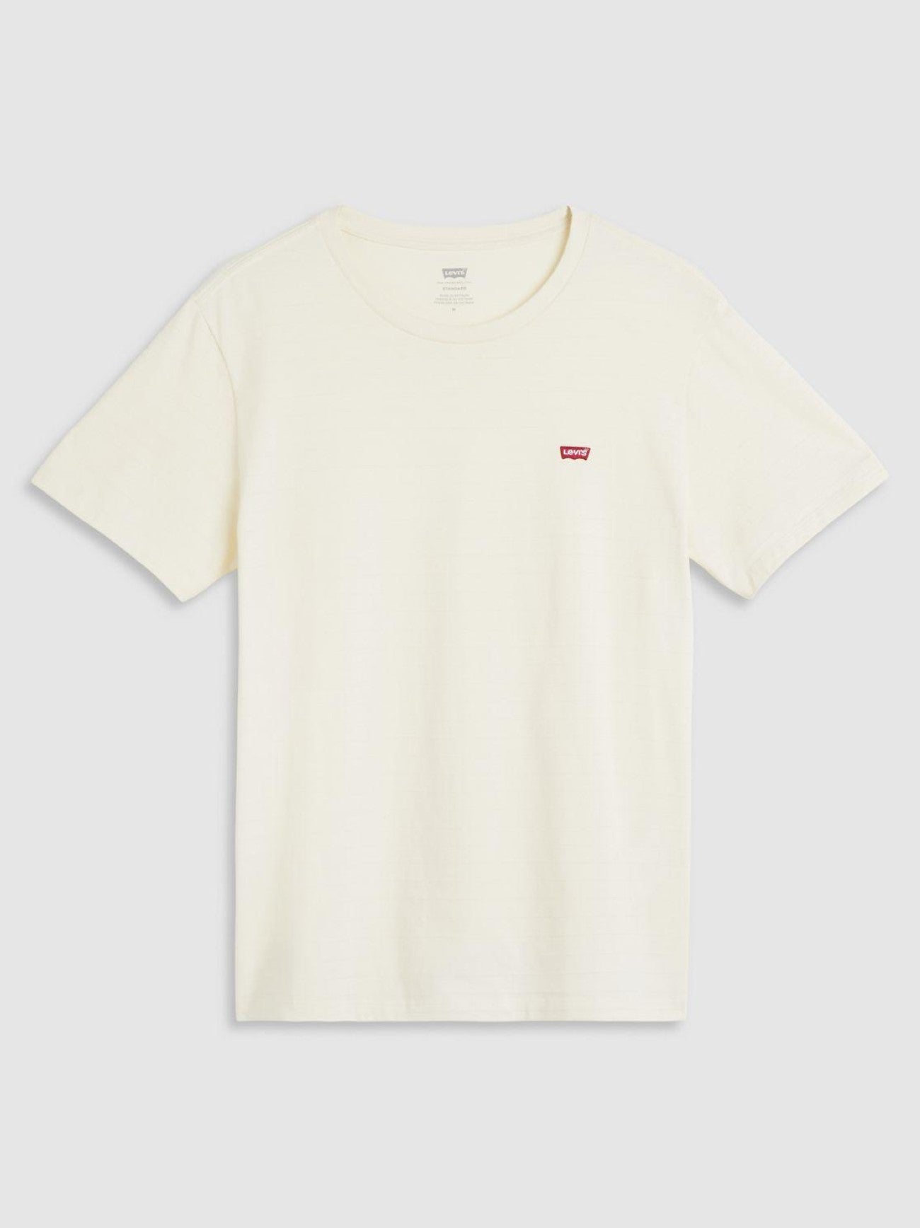 Mens Dobby Stripe Bright White Short Sleeve Original T-Shirt