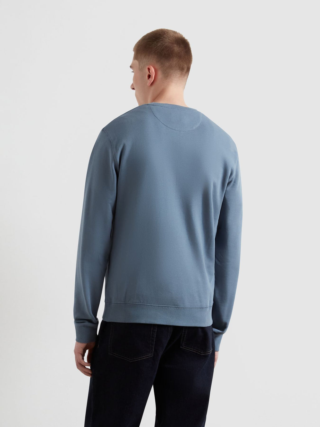 Mens Chalk Blue Tim Crew Neck Sweatshirt