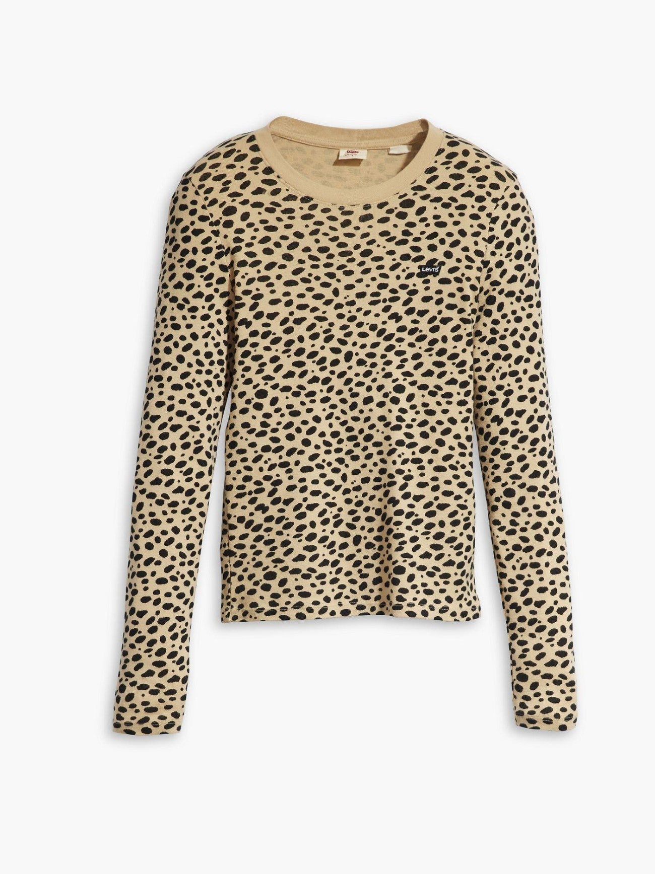Womens Stella Leopard Almond Buff Long Sleeve Baby New T-Shirt