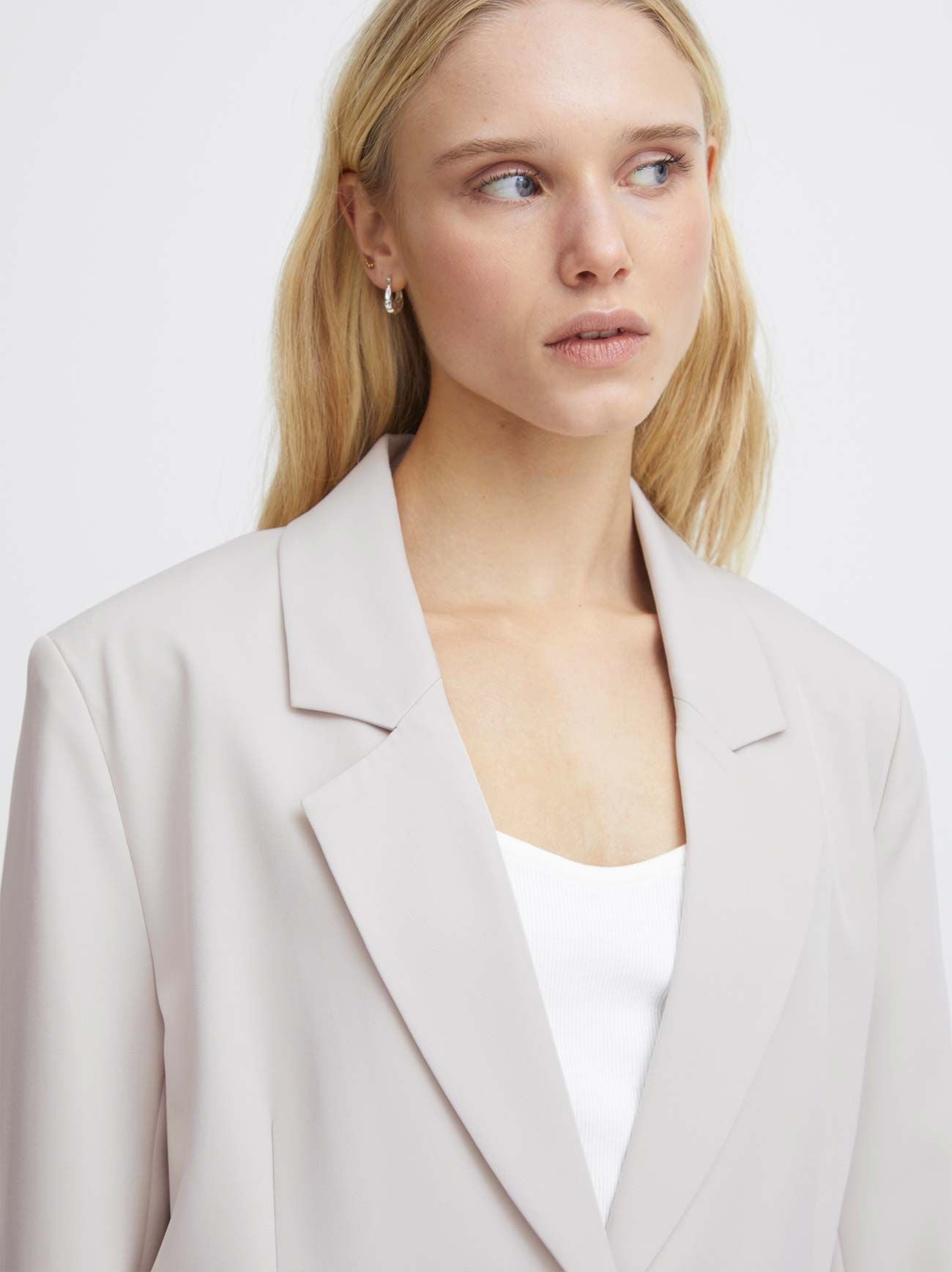 Womens Silver Grey Lexi Oversized Blazer