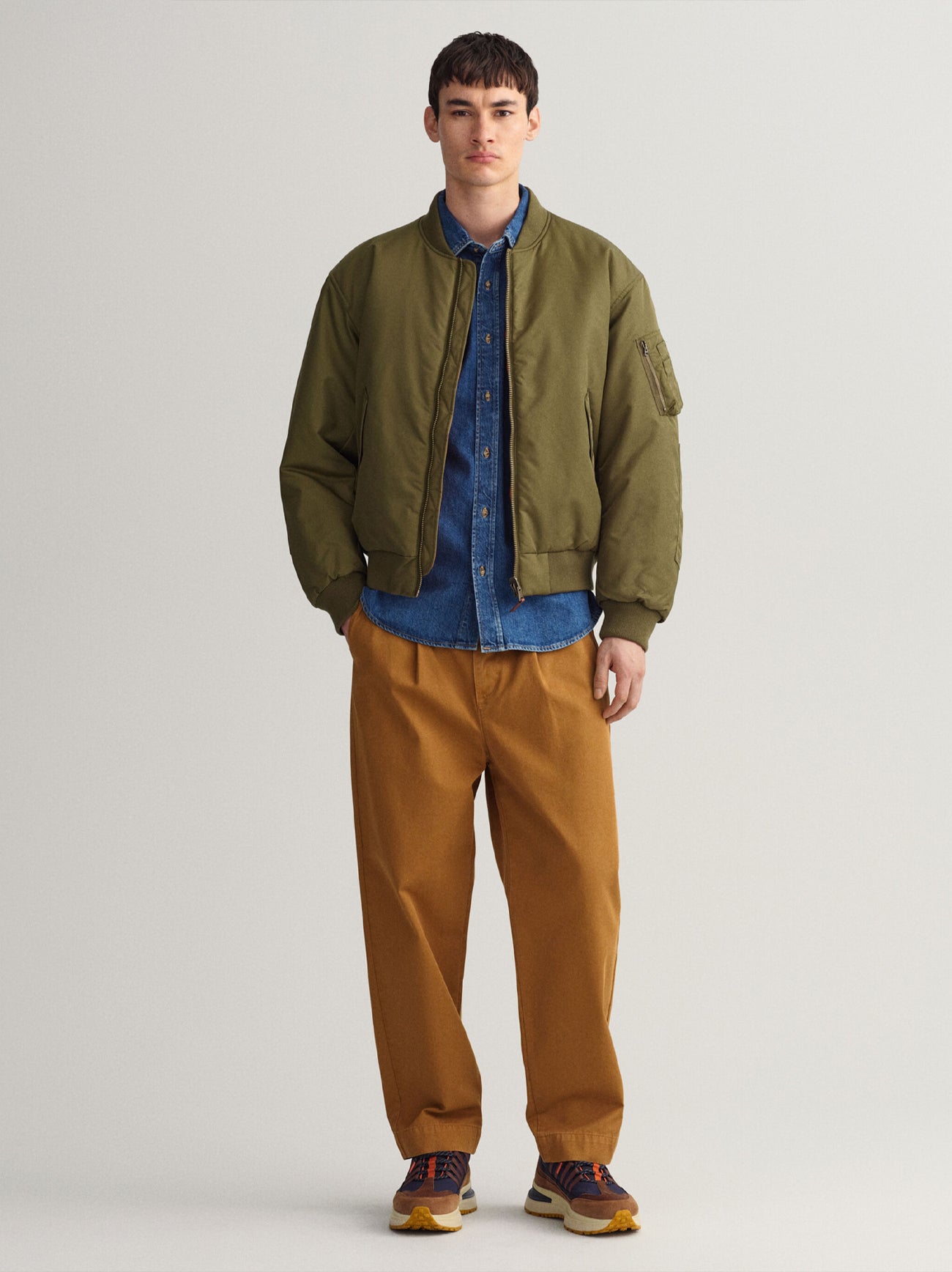 Mens Hunter Green Reversible Bomber Jacket