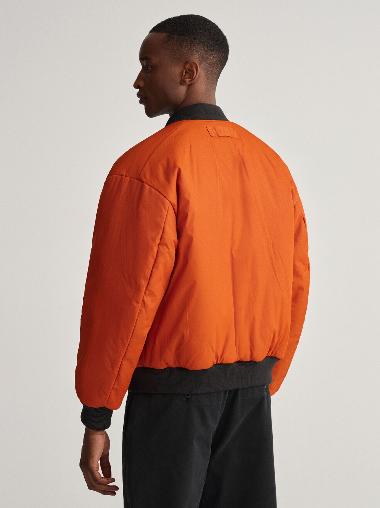 Mens Black Reversible Bomber Jacket