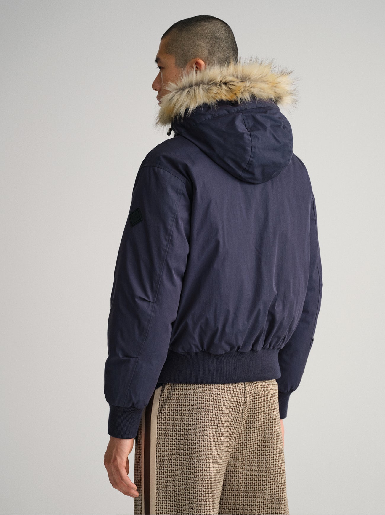 Mens Evening Blue Short Winter Parka