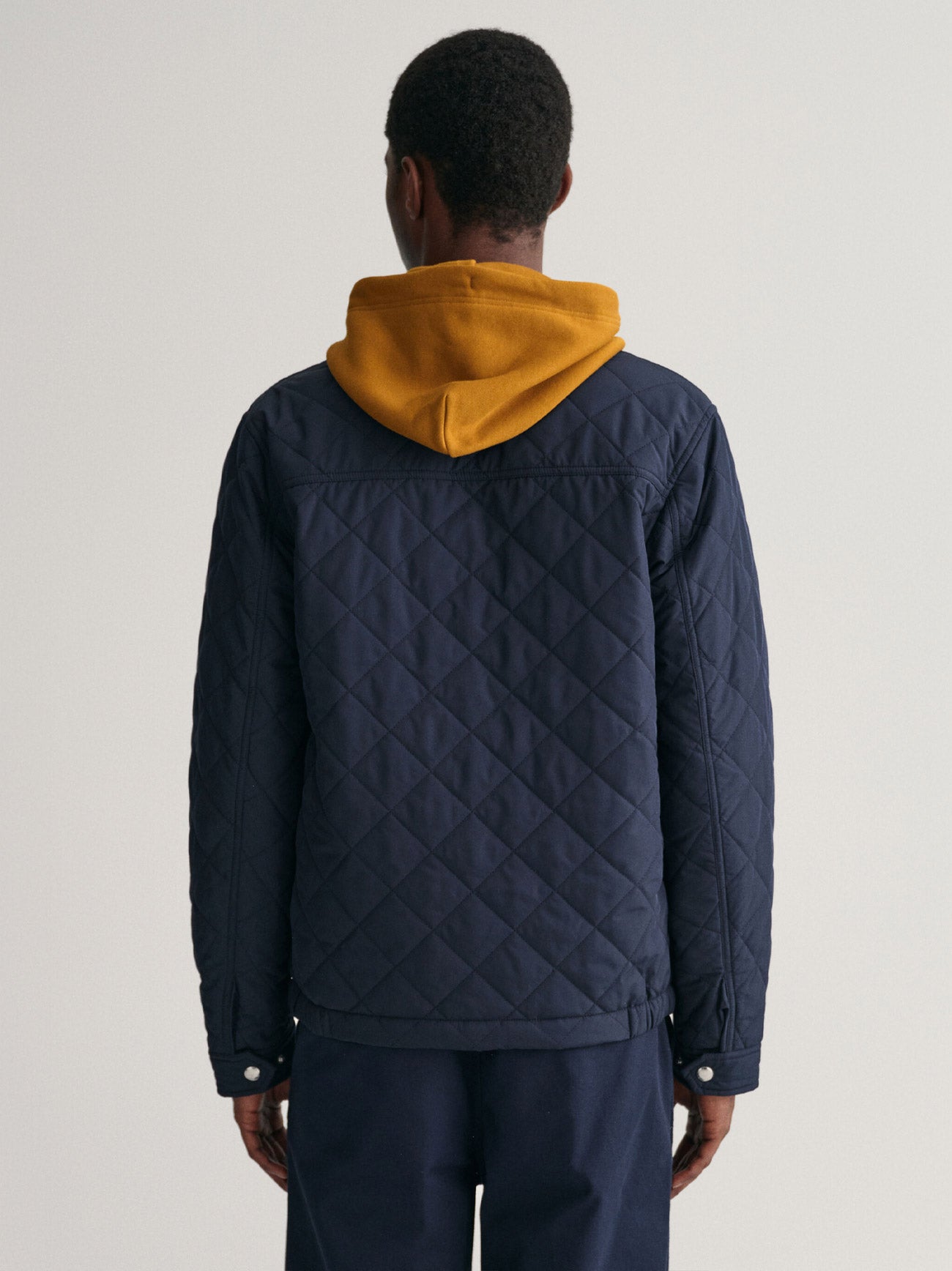 Mens Evening Blue Quilted Windcheater Jacket