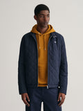 Mens Evening Blue Quilted Windcheater Jacket