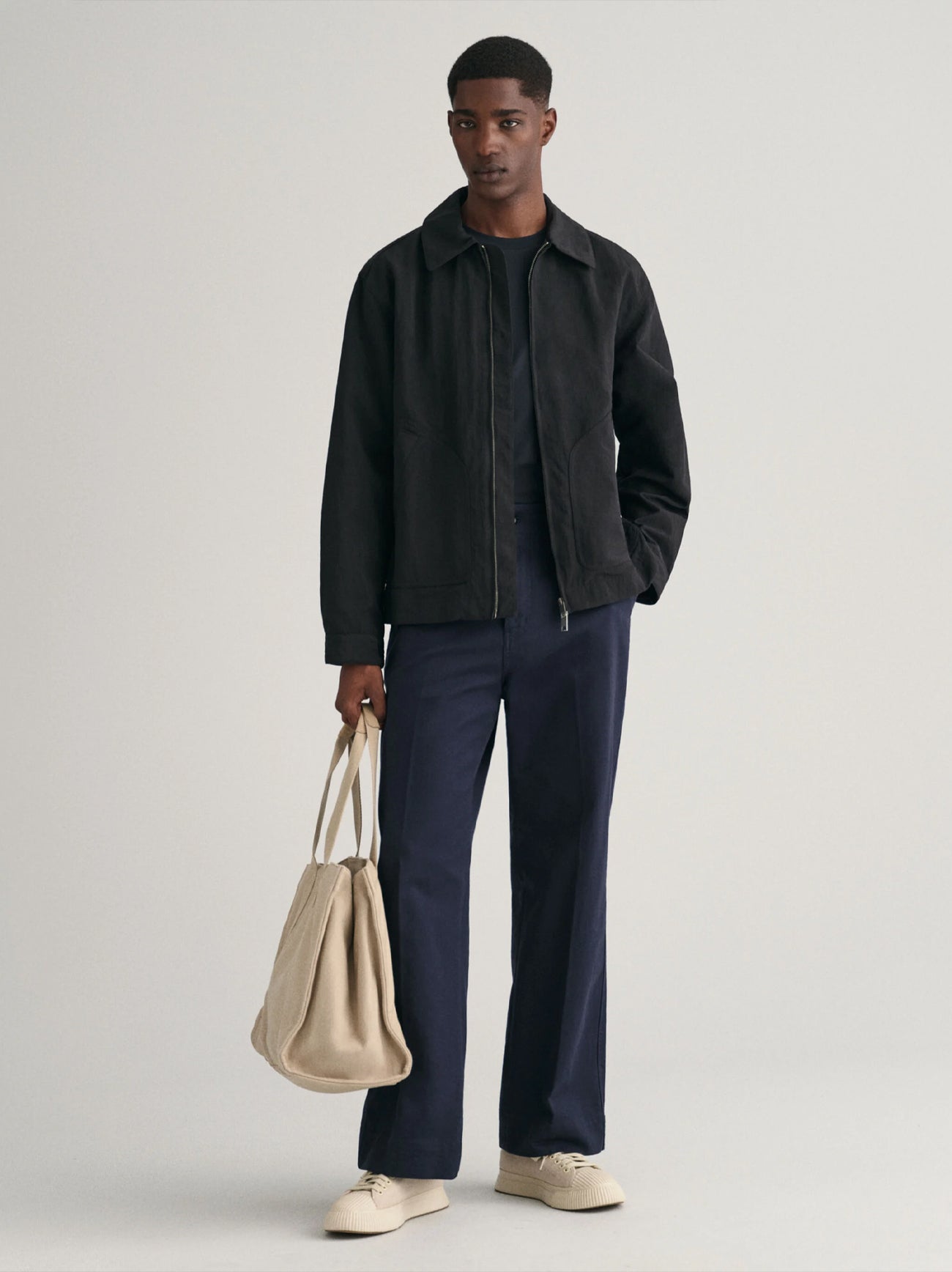 Mens Bony Black Nylon Jacket