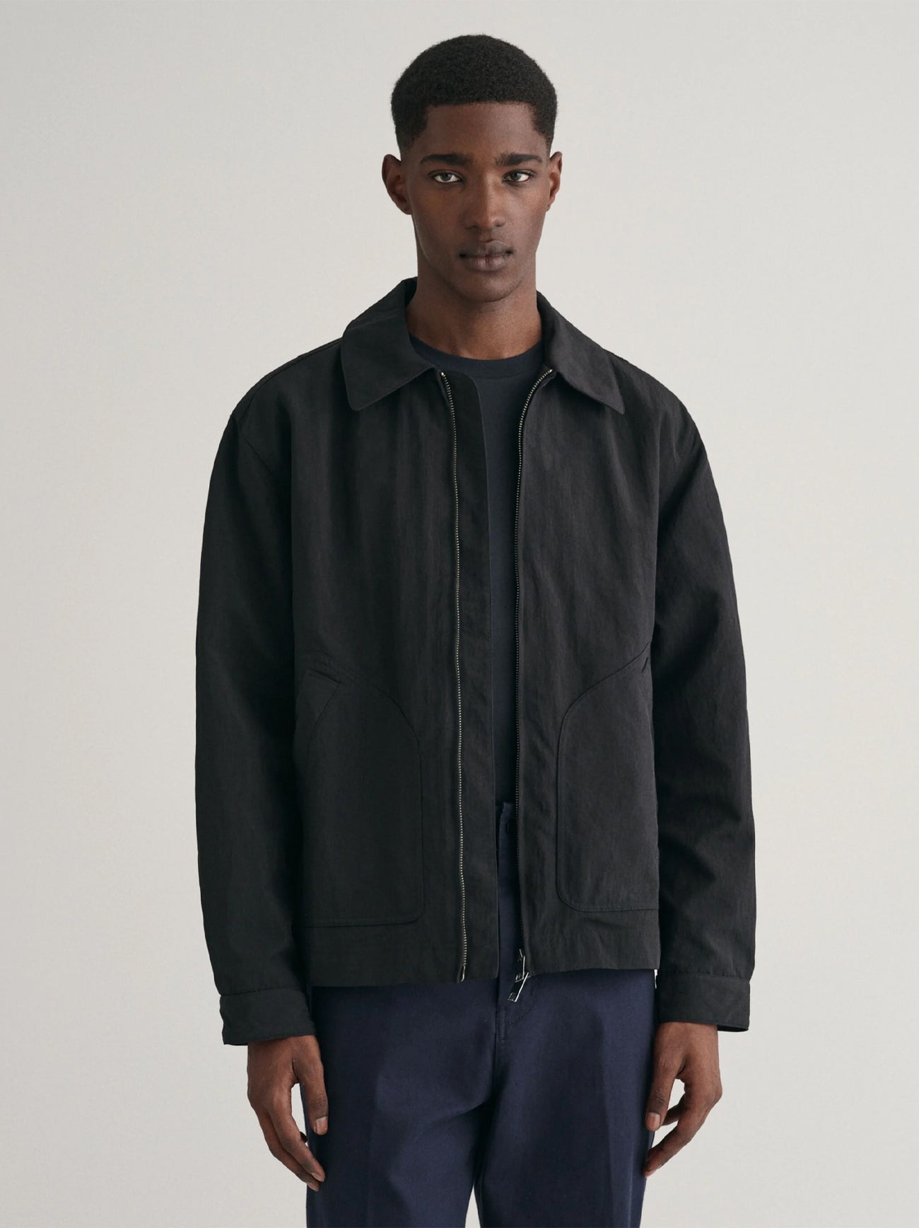 Mens Bony Black Nylon Jacket