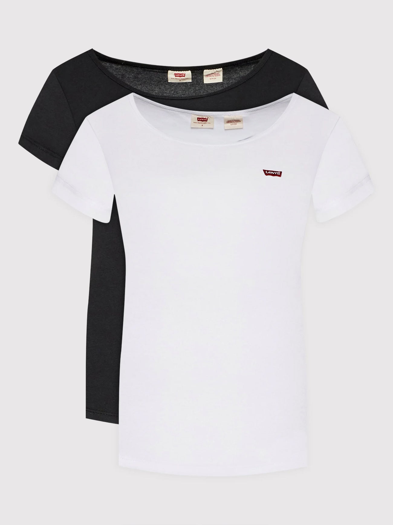 Womens White Mineral Black 2 Pack Crew Neck T-Shirt