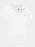 Womens White & White 2 Pack Crew Neck T-Shirt