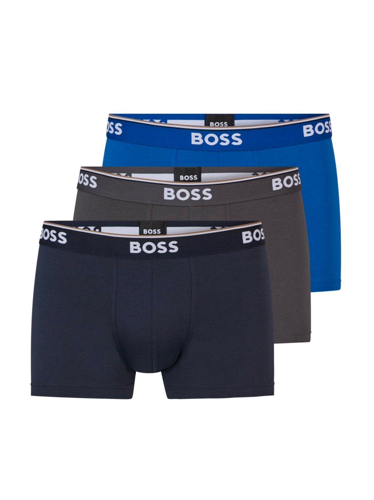 Mens Open Blue 3-Pack Power Trunk