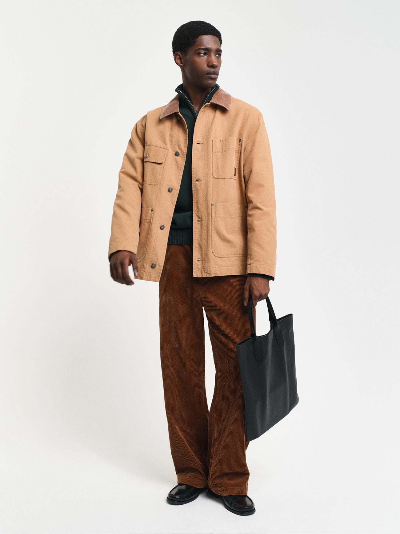 Mens Tartan Green Casual Cotton Half Zip Sweatshirt