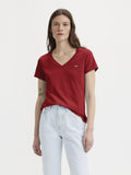 Womens Sun Dried Tomato Perfect -Neck T-Shirt